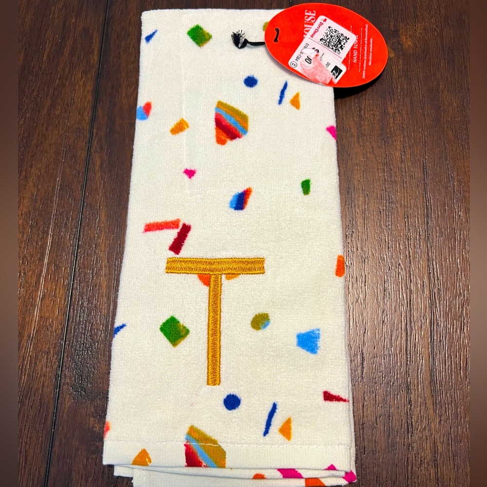 Opalhouse “T” Initial Hand towel
